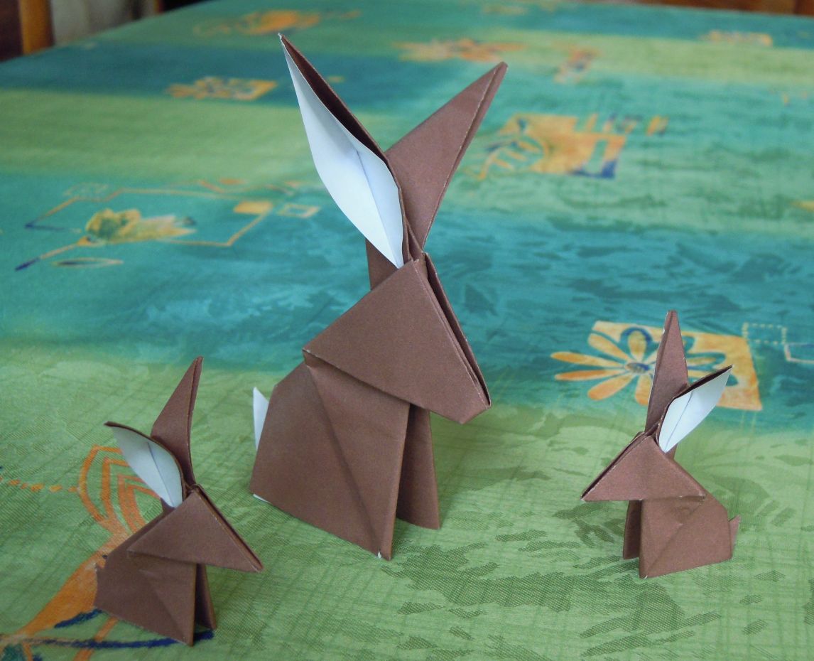Origami Velikonoční zajíček